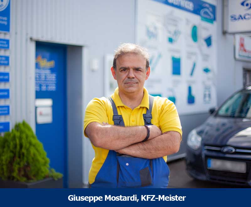 Giuseppe Mostardi, KFZ-Meister